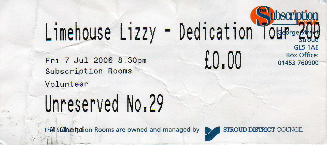 Limehouse Lizzy Ticket